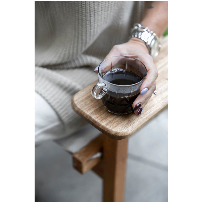 Tazza caffè con rilievo "Picnic", confezione 4 pezzi ml 200/cm Ø8x8