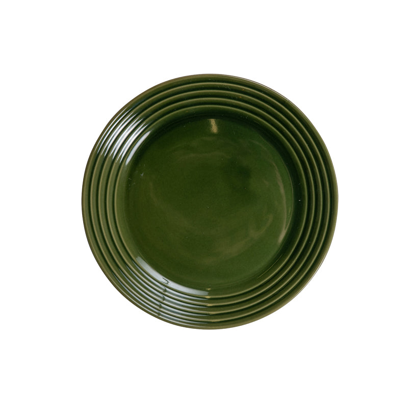 Piatto colazione tondo con rilievo "Coffee & More" cm Ø20x2