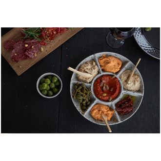 Piatto da portata con 6 scomparti "Ditte" cm Ø26x3,5