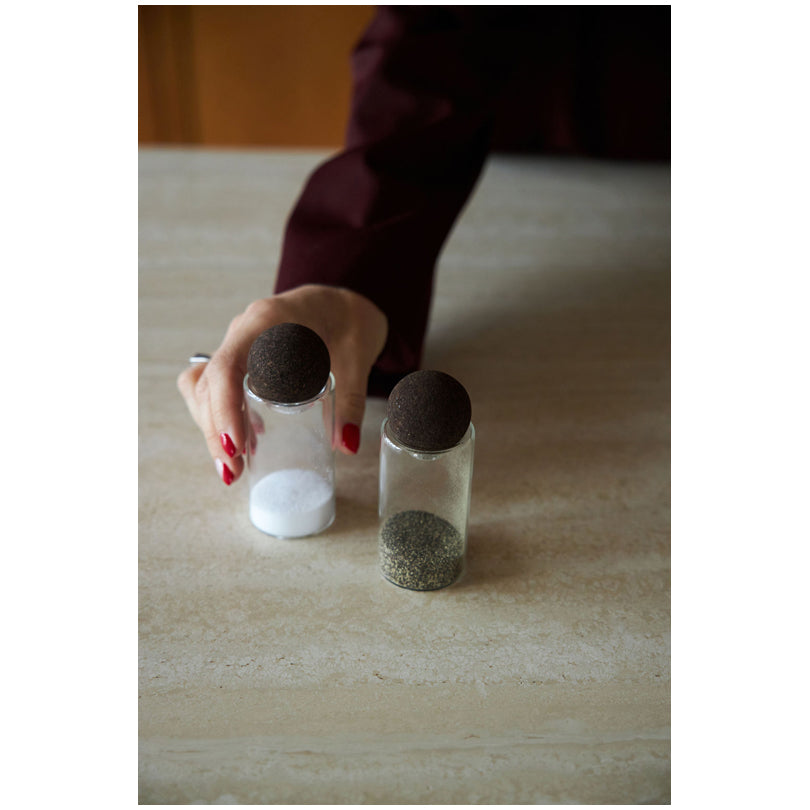 Spargisale & spargipepe con tappi in sughero "Nature" cm Ø4,5x11,5