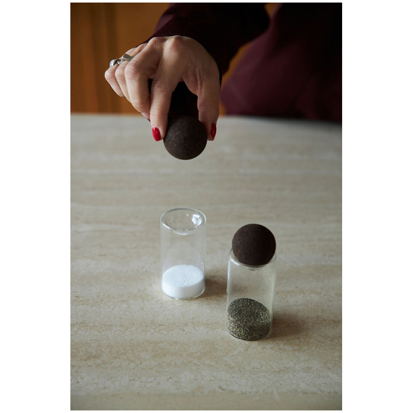 Spargisale & spargipepe con tappi in sughero "Nature" cm Ø4,5x11,5