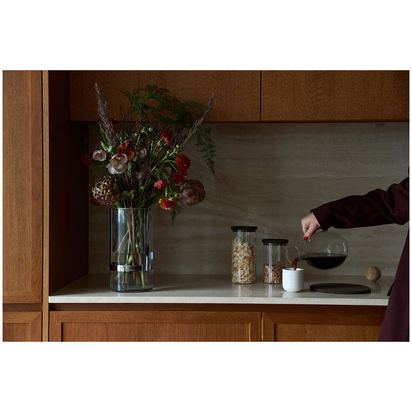 Barattolo tondo con coperchio in sughero "Nature" l 1/cm Ø10x15