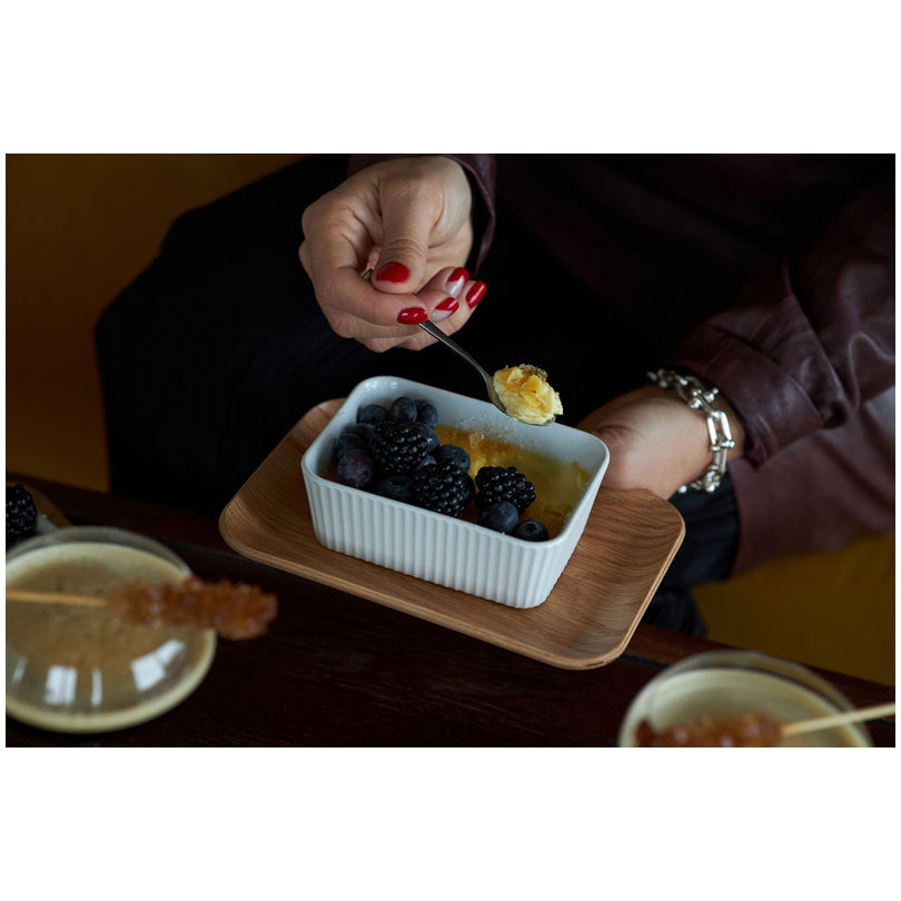 Piatto snack rettangolare "Hanna" cm 19x13x1,5