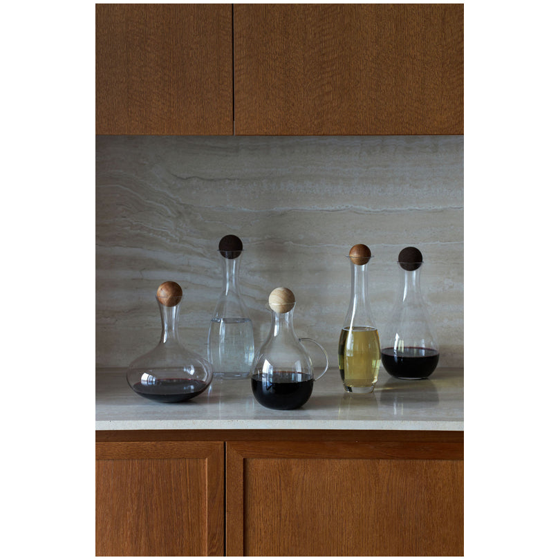 Caraffa vino con tappo in sughero "Nature" l 2/cm Ø14,5x35