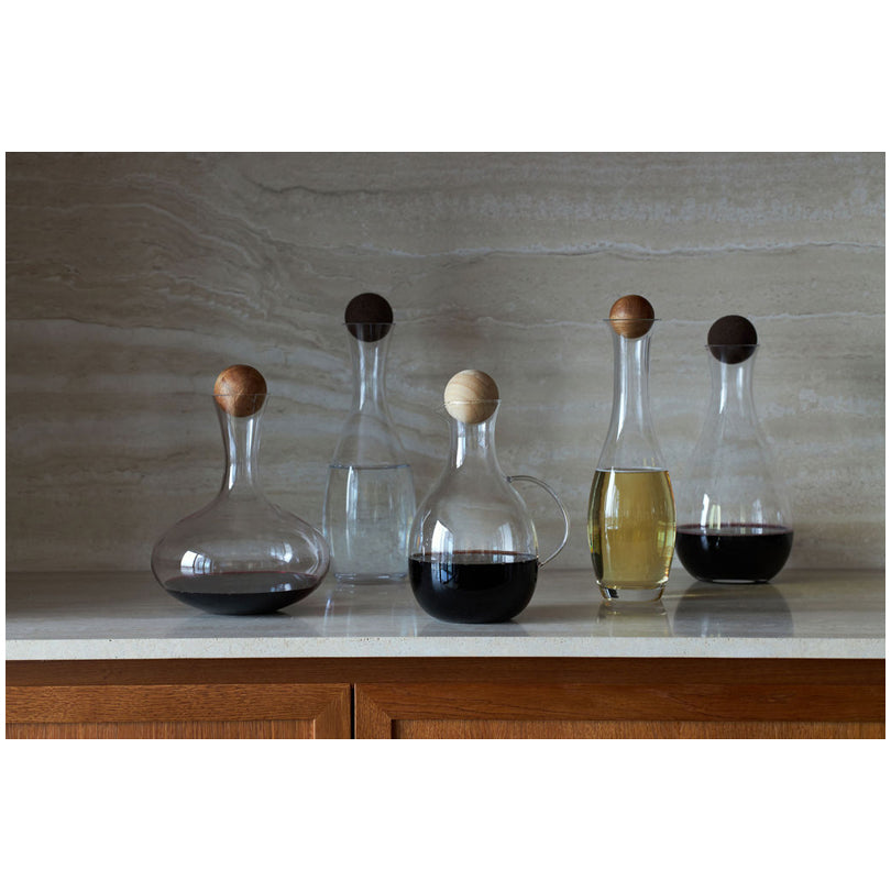 Caraffa vino con tappo in sughero "Nature" l 1,5/cm Ø11,5x35