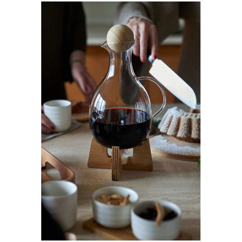 Caraffa Vin brulè con scaldavivande "Nature" l 1,8/cm Ø16x32,5