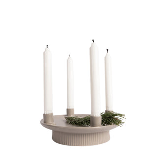 Portacandela tondo per 4 candele coniche "Maria" cm Ø23x5