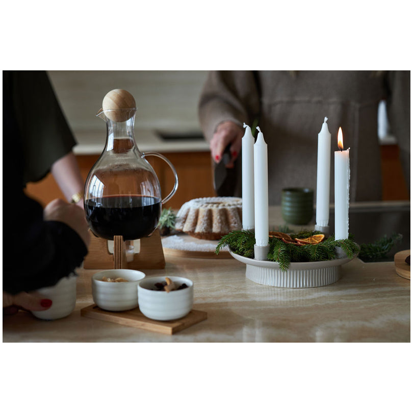 Portacandela tondo per 4 candele coniche "Maria" cm Ø23x5