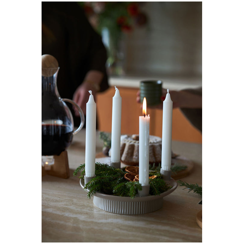 Portacandela tondo per 4 candele coniche "Maria" cm Ø23x5