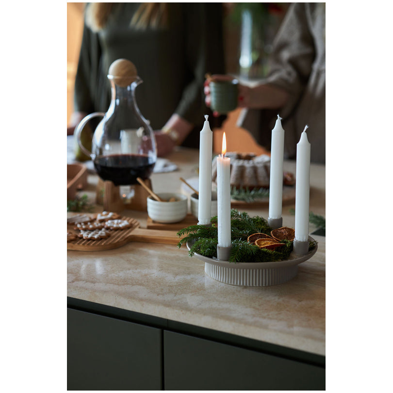 Portacandela tondo per 4 candele coniche "Maria" cm Ø23x5