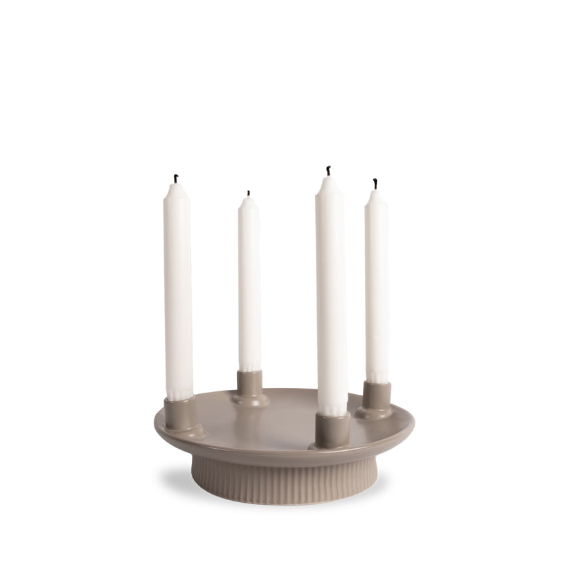 Portacandela tondo per 4 candele coniche "Maria" cm Ø23x5