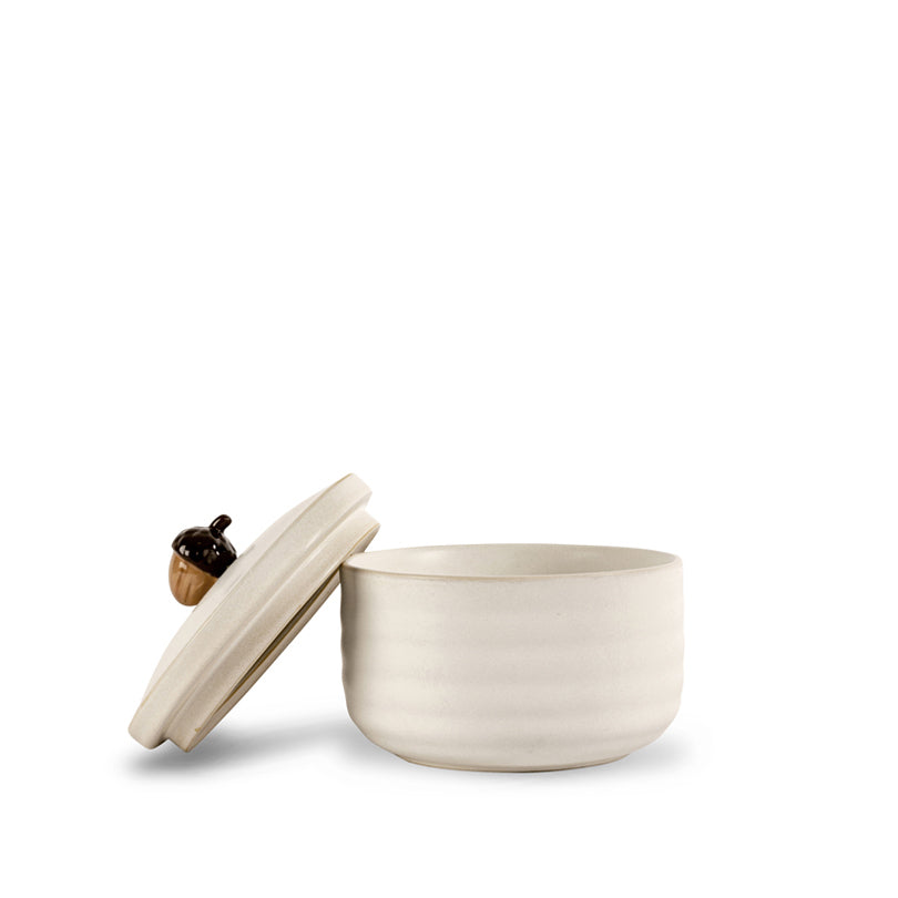 Contenitore con ghianda sul coperchio "Ellen" cl 70/cm Ø13,5x9