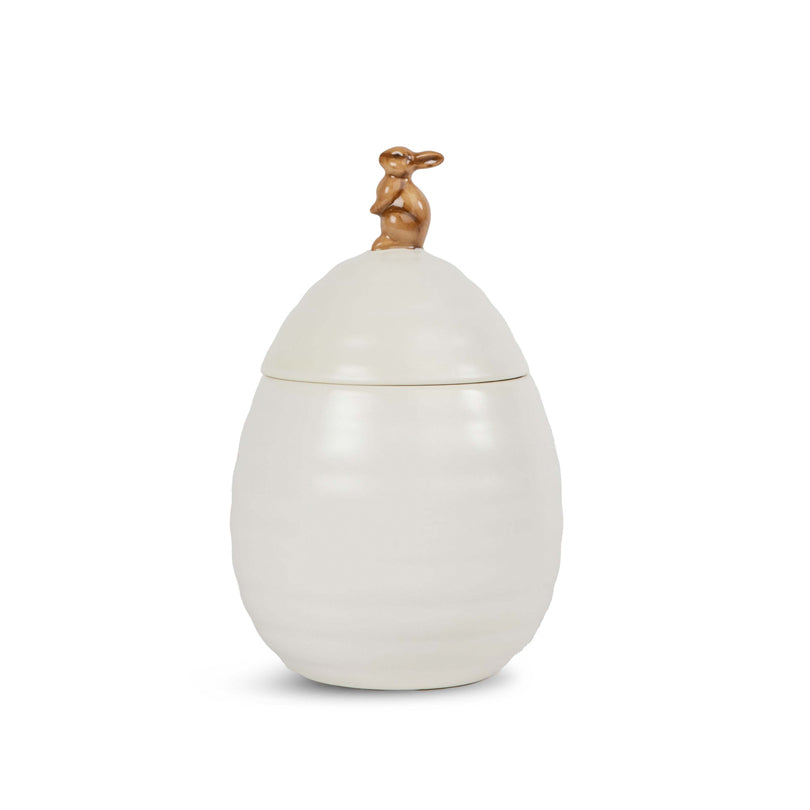 Contenitore con coniglio sul coperchio "Ellen" cm Ø11,5x18,5