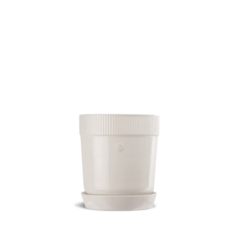 Vasetto porta erbe aromatiche con sottopiatto "Elise" cl 60/cm Ø11x13