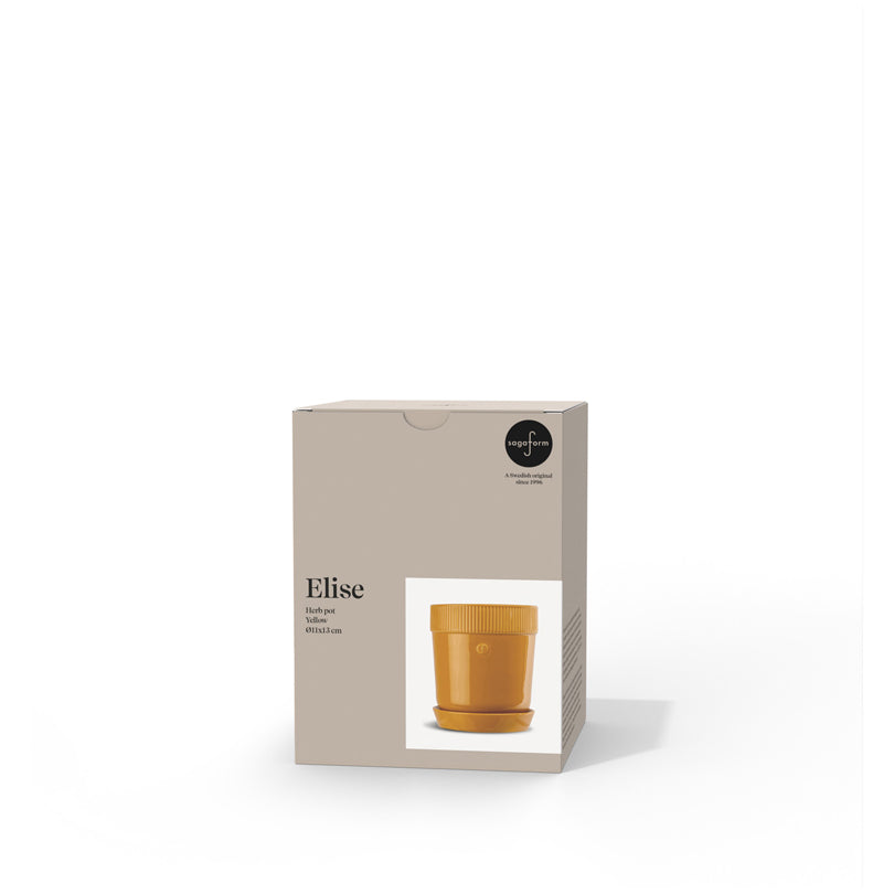 Vasetto porta erbe aromatiche con sottopiatto "Elise" cl 60/cm Ø11x13
