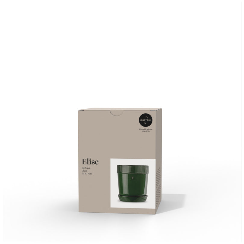 Vasetto porta erbe aromatiche con sottopiatto "Elise" cl 60/cm Ø11x13