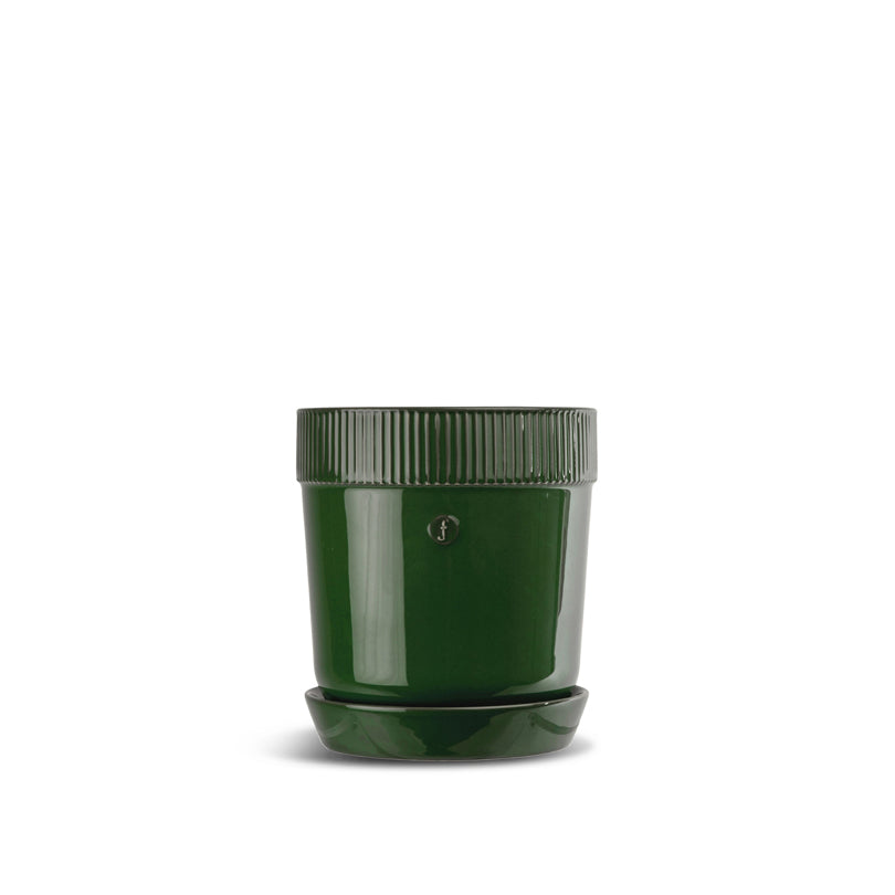 Vasetto porta erbe aromatiche con sottopiatto "Elise" cl 60/cm Ø11x13