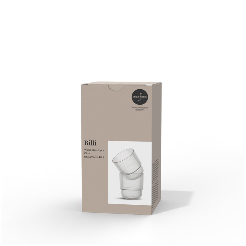 Bicchiere acqua "Billi", confezione 2 pezzi cl 40/cm Ø8,5x9,5