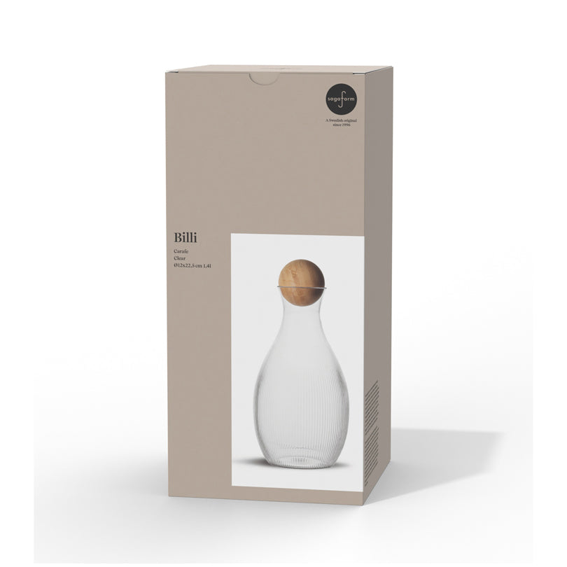 Caraffa acqua/vino con tappo in bambù l 1,4/cm Ø12x22,5