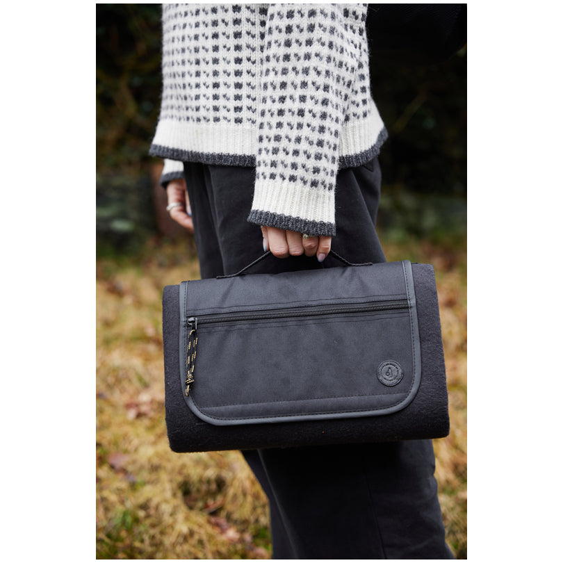 Plaid/coperta picnic "City" con retro impermeabile e maniglia cm 130x170