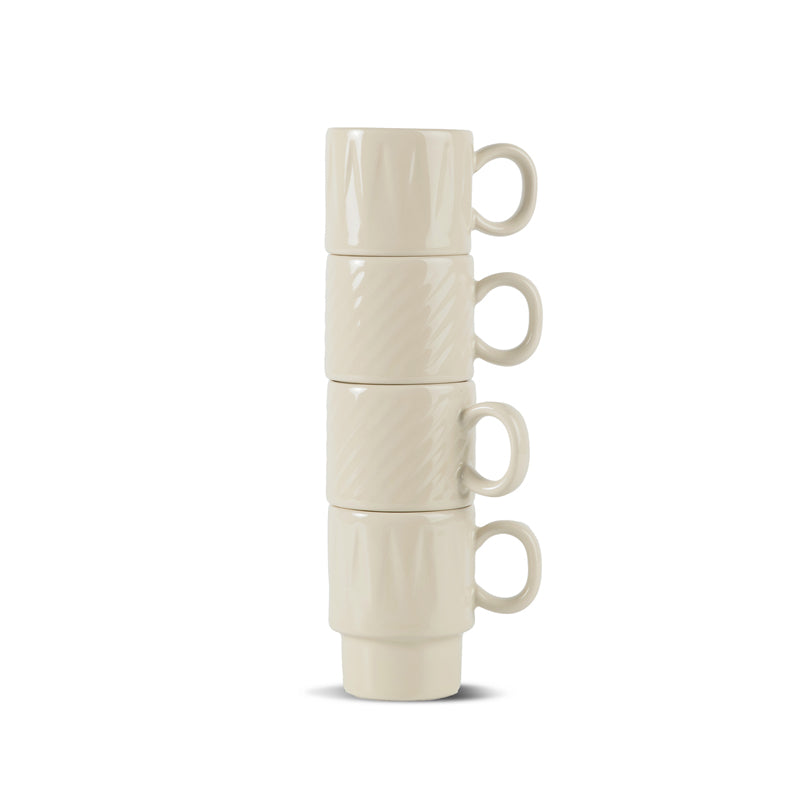 Tazza caffè "Coffee & More", confezione 4 pezzi cl 10/cm Ø6x7