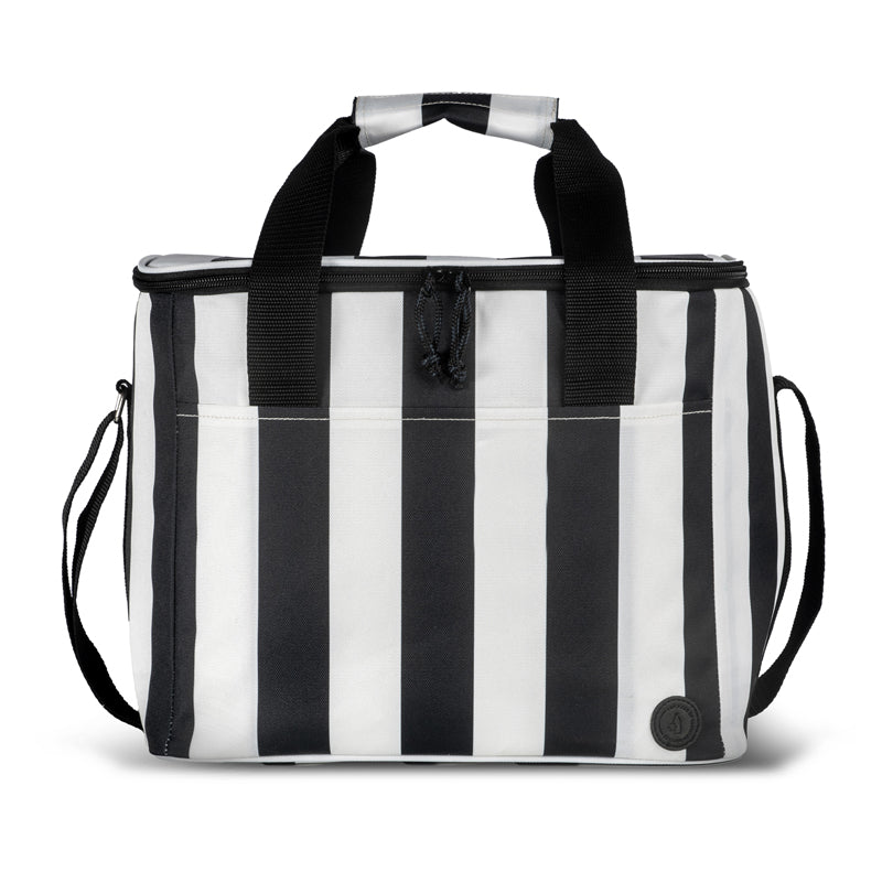 Borsa termica grande "City Stripe" con maniglia e tracolla regolabile l 20/cm 34x24x28