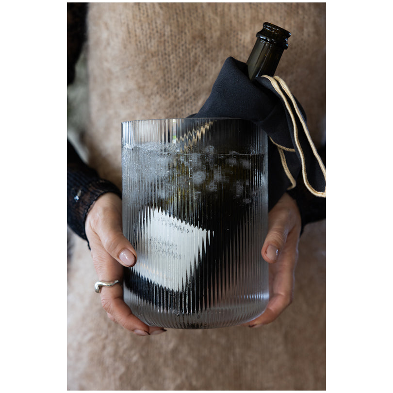 Vaso fiori/Lume tondo "Blanka" cm Ø15x20