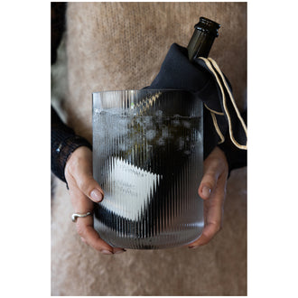 Vaso fiori/Lume tondo "Blanka" cm Ø15x20