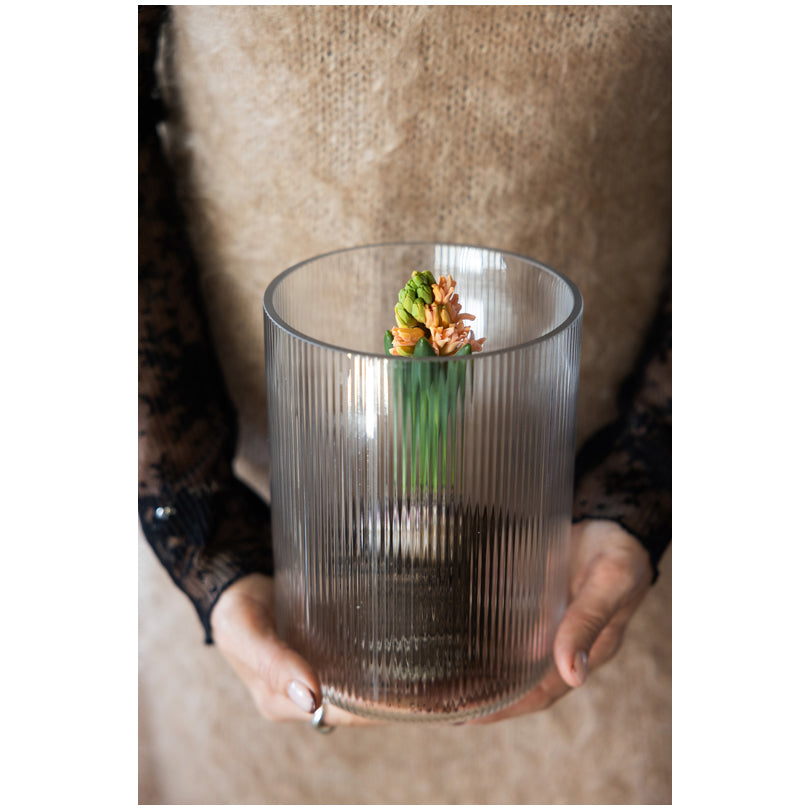 Vaso fiori/Lume tondo "Blanka" cm Ø15x20