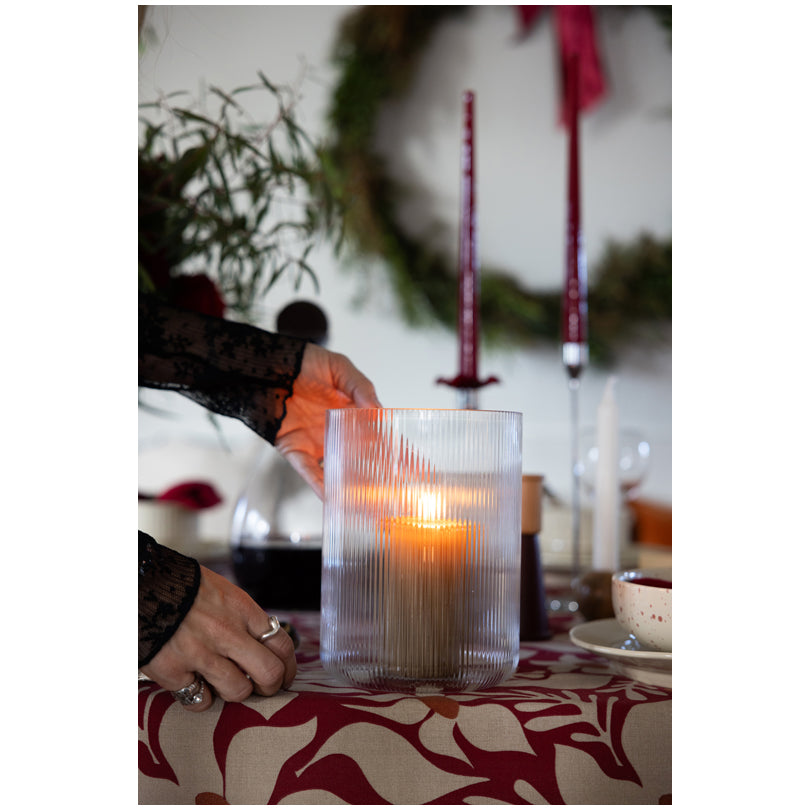 Vaso fiori/Lume tondo "Blanka" cm Ø15x20