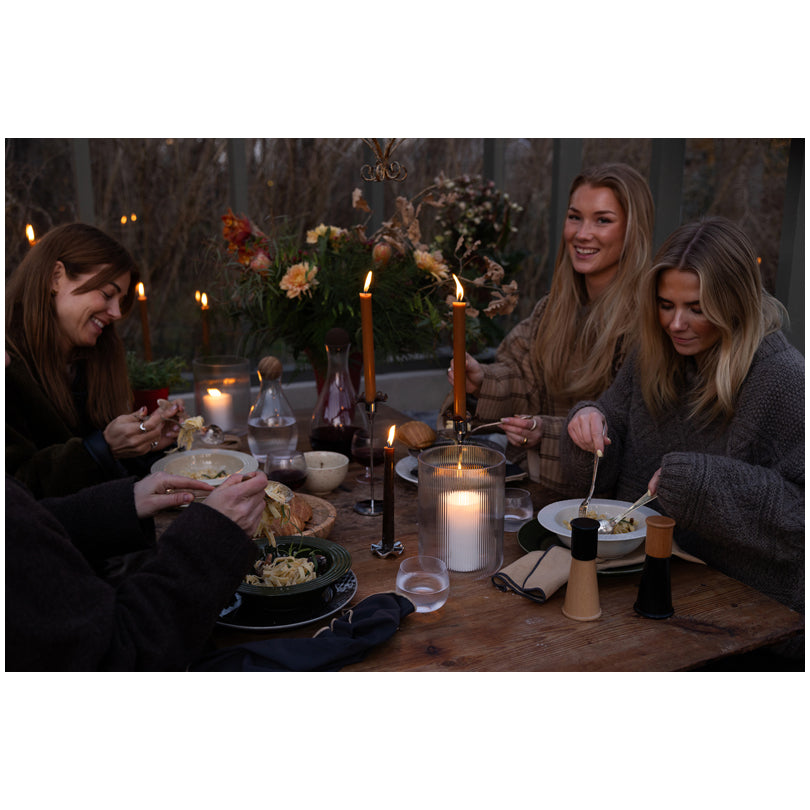 Vaso fiori/Lume tondo "Blanka" cm Ø15x20