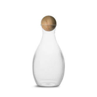 Caraffa d'acqua "Blanka" con sfera in legno di quercia l 1,4/cm Ø12x22,5