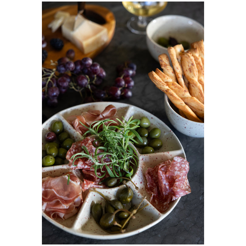 Piatto da portata con 6 scomparti "Ditte" cm Ø26x3,5