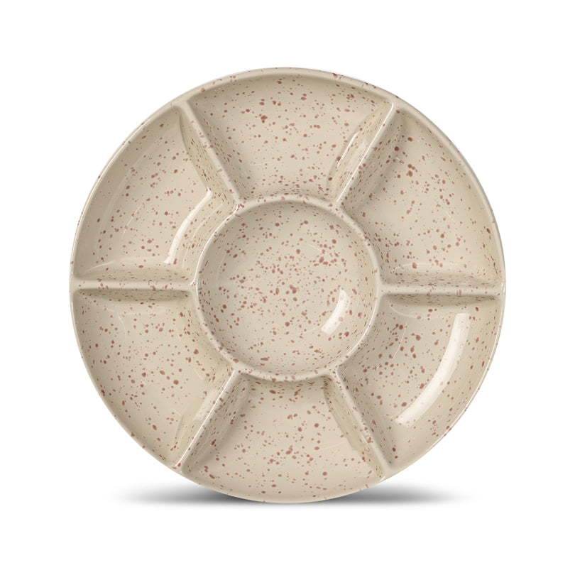 Piatto da portata con 6 scomparti "Ditte" cm Ø26x3,5