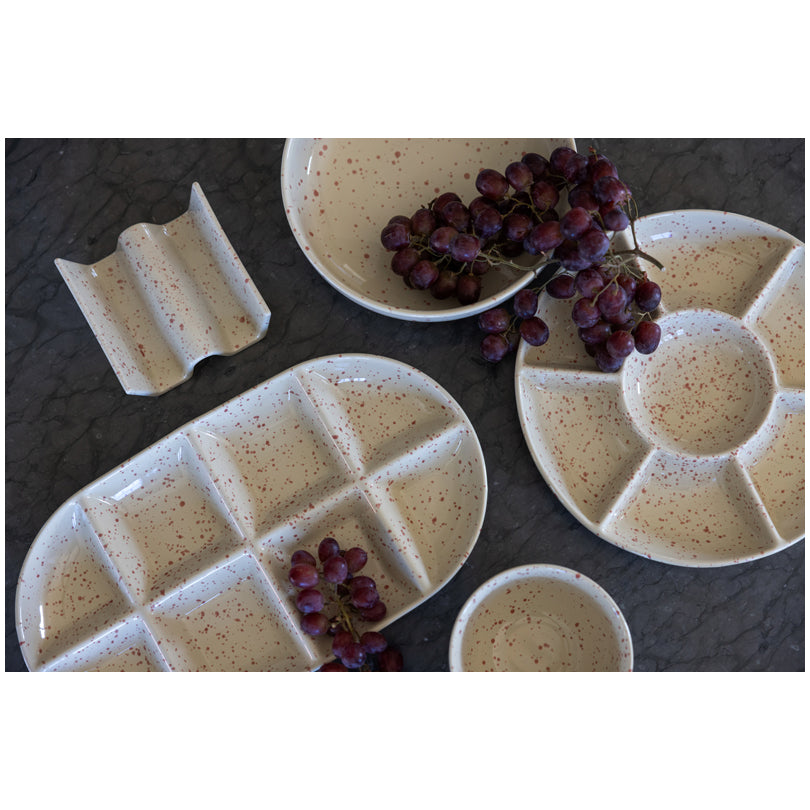 Piatto da portata ovale con 8 scomparti "Ditte" cm 36x20x3,5