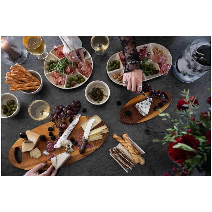 Piatto da portata ovale con 8 scomparti "Ditte" cm 36x20x3,5