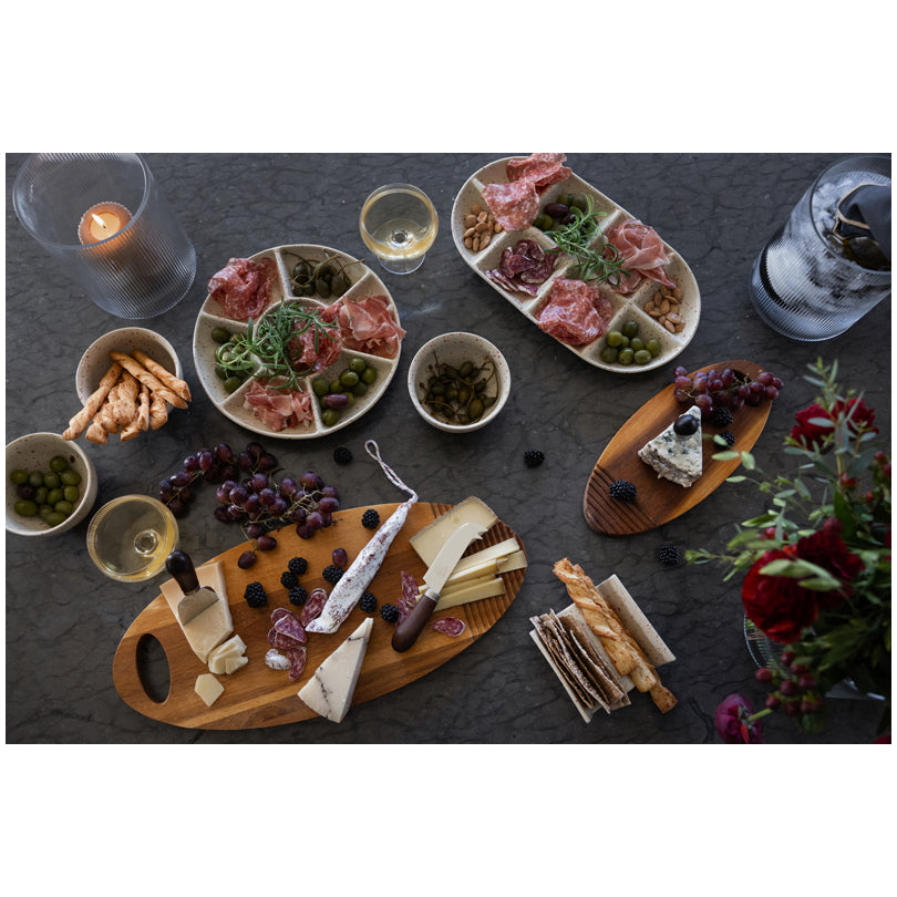 Piatto da portata ovale con 8 scomparti "Ditte" cm 36x20x3,5