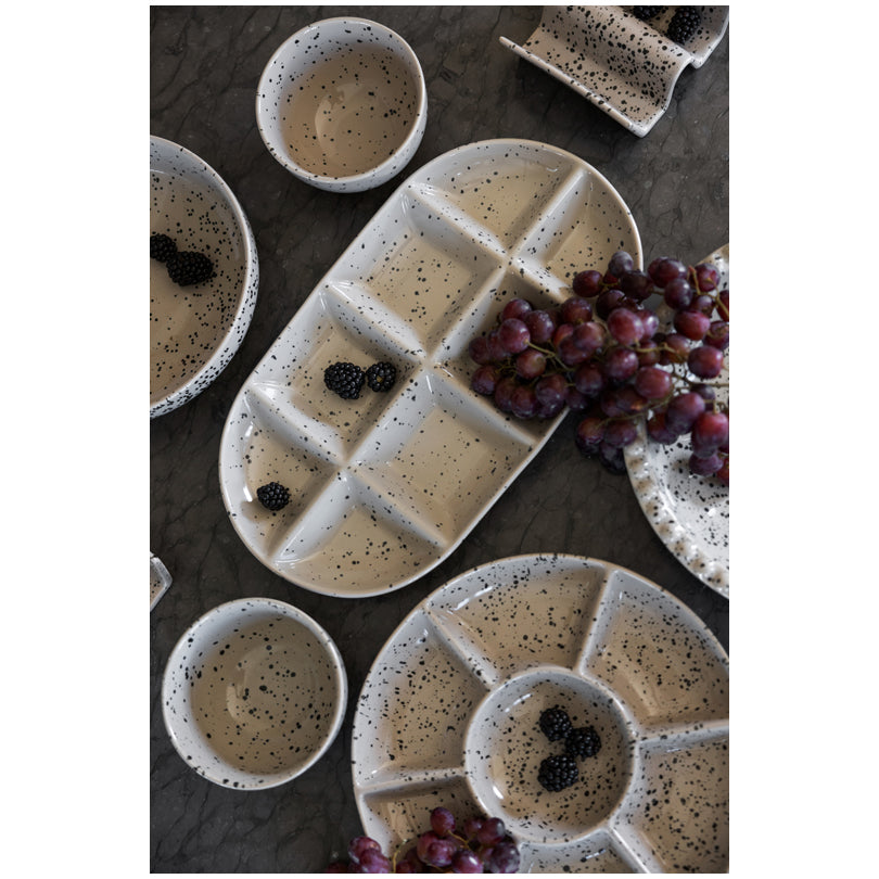 Piatto da portata ovale con 8 scomparti "Ditte" cm 36x20x3,5