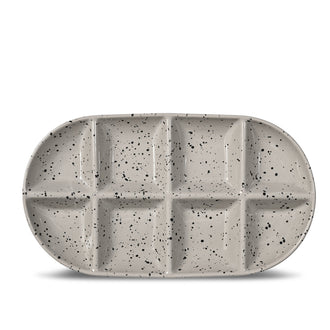 Piatto da portata ovale con 8 scomparti "Ditte" cm 36x20x3,5