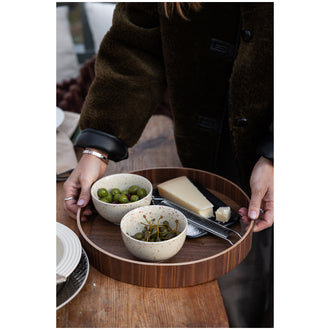 Vassoio per servire tondo con 2 manici "Hanna" cm Ø35x5