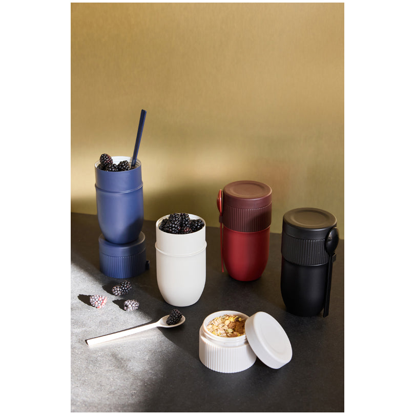 Portavivande/Lunchbox termico con cucchiaio in dotazione "Ted" ml 320/cm Ø7,5x15