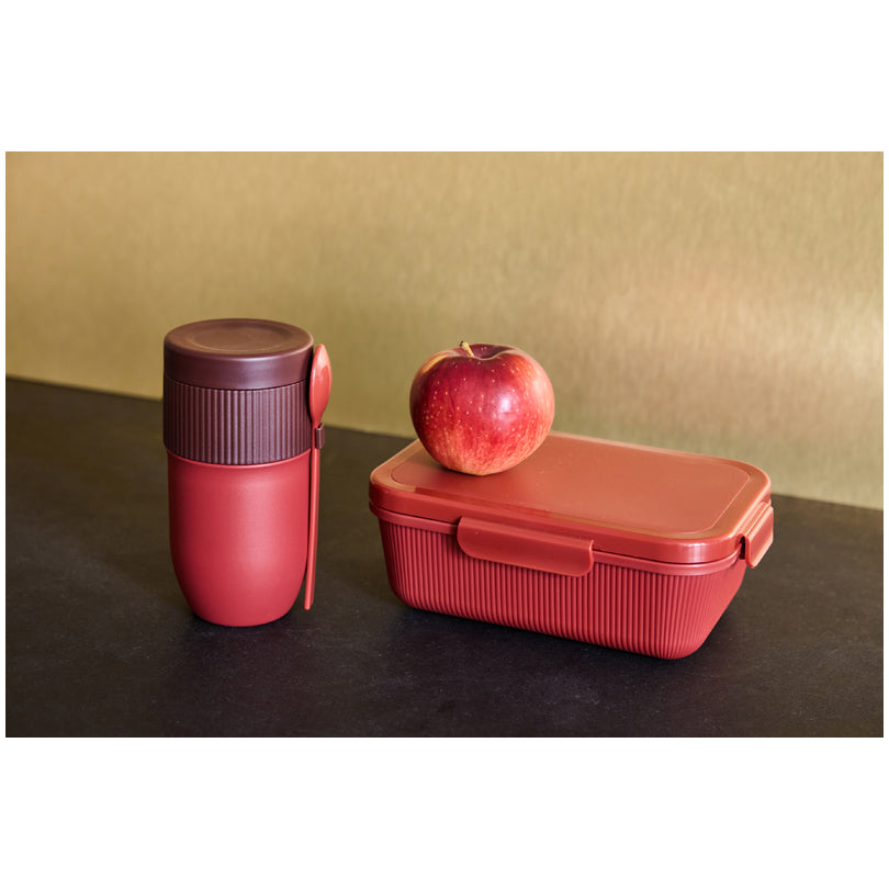 Portavivande/Lunchbox termico con cucchiaio in dotazione "Ted" ml 320/cm Ø7,5x15