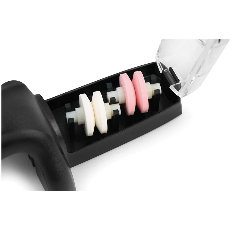 Affilacoltelli con 2 mole affilatrici in ceramica in diverse granularità G-91/SB cm 23,5x8,5x6