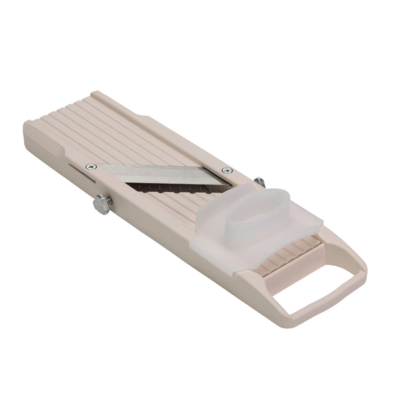 Mandolina/Affettaverdure "Benriner" con 3 lame intercambiabili, fermaverdure e custodia per lame mm 64/cm 32x10x4