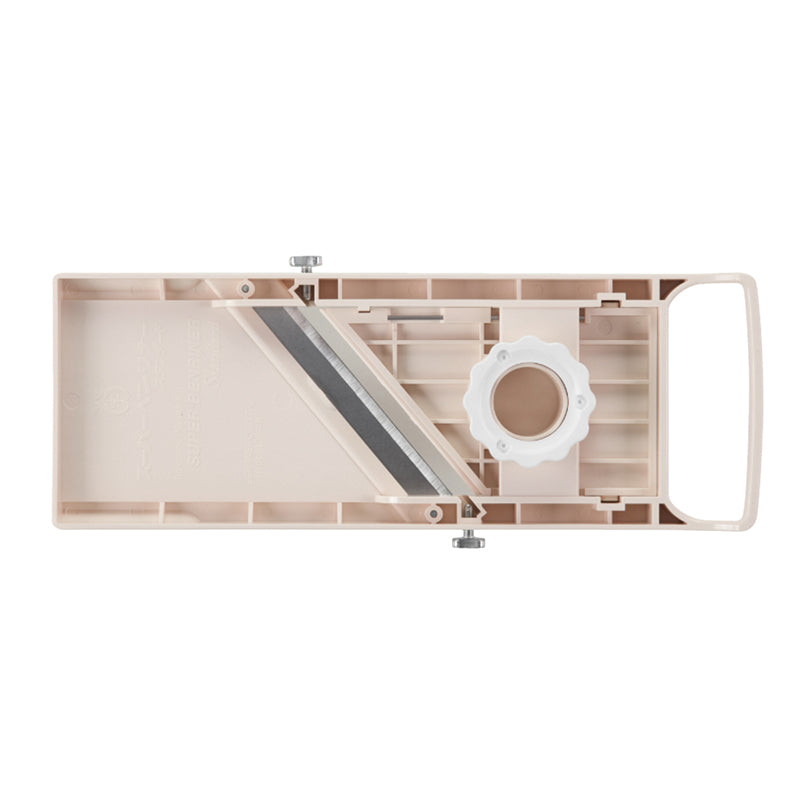 Mandolina/Affettaverdure "Super Benriner" con 3 lame intercambiabili e fermaverdure mm 95/cm 35,5x13,2x4