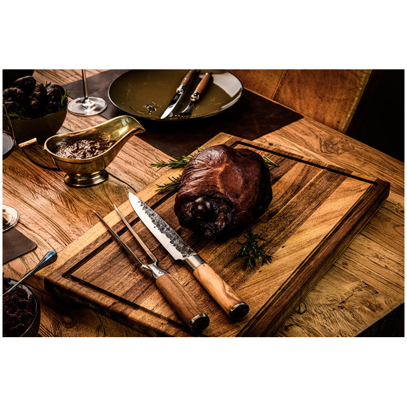 Forchettone arrosto "Forged - Olive" cm 19