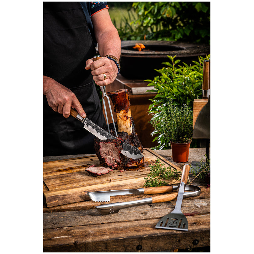 Forchettone arrosto "Forged - Olive" cm 19