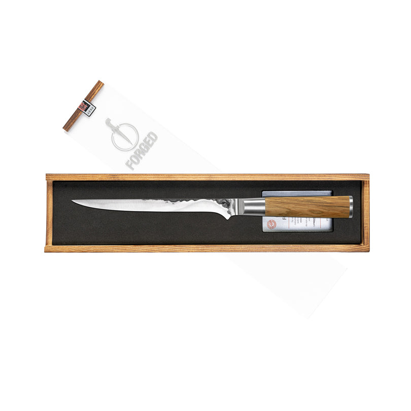 Coltello per sfilettare pesce "Forged - Olive" cm 18/31