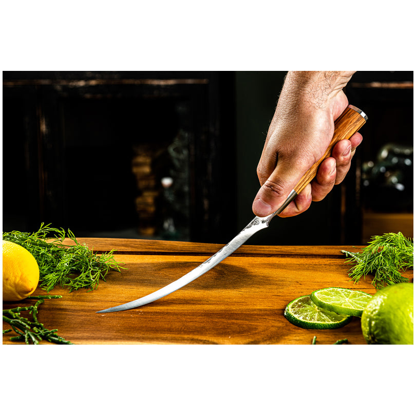 Coltello per sfilettare pesce "Forged - Olive" cm 18/31