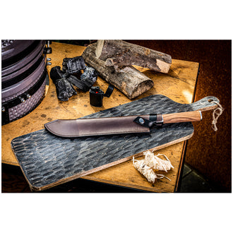 Coprilama in pelle per coltello macellaio "Forged" cm 25,5